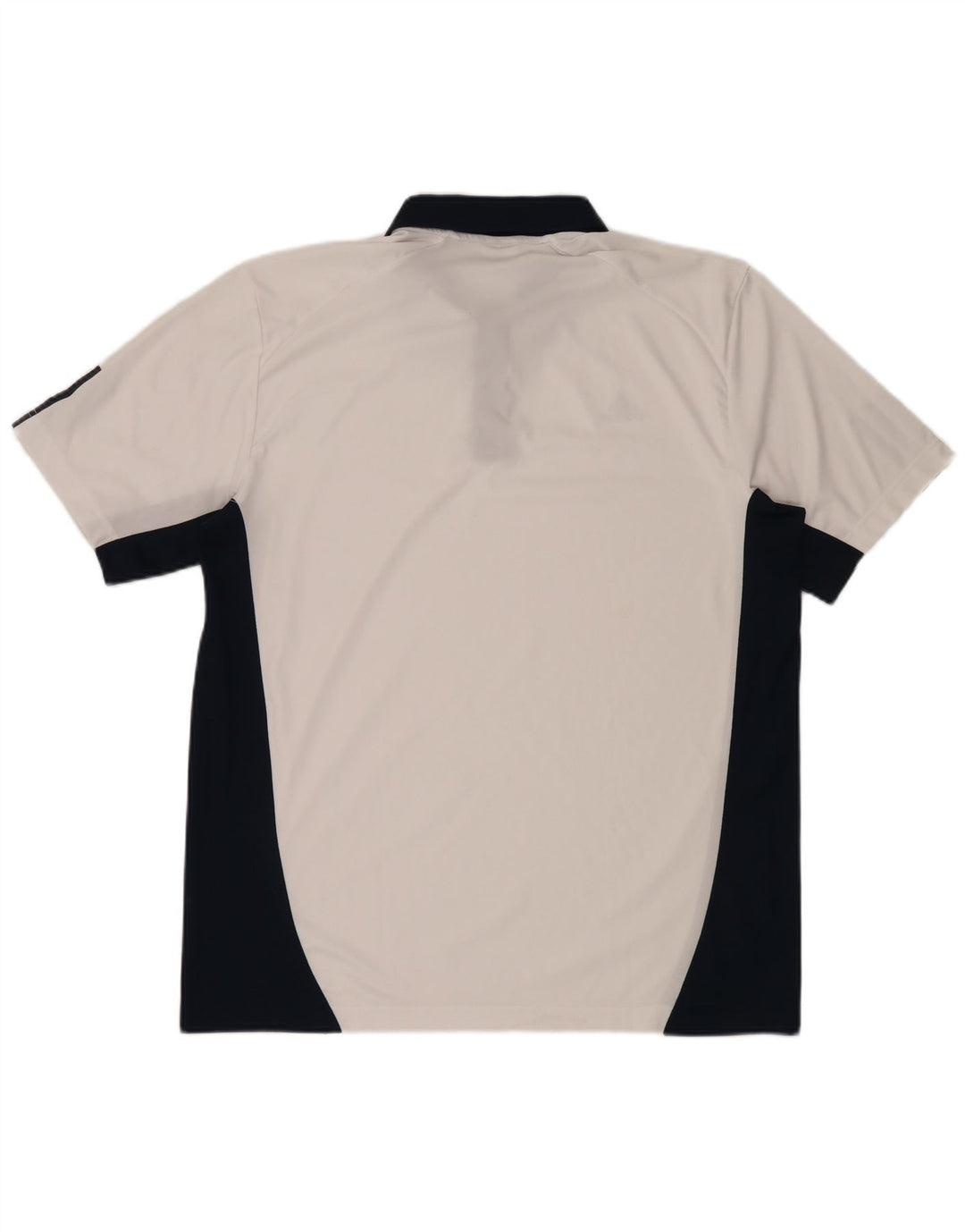Adidas Herren Poloshirt XL Weiß Colourblock Polyester