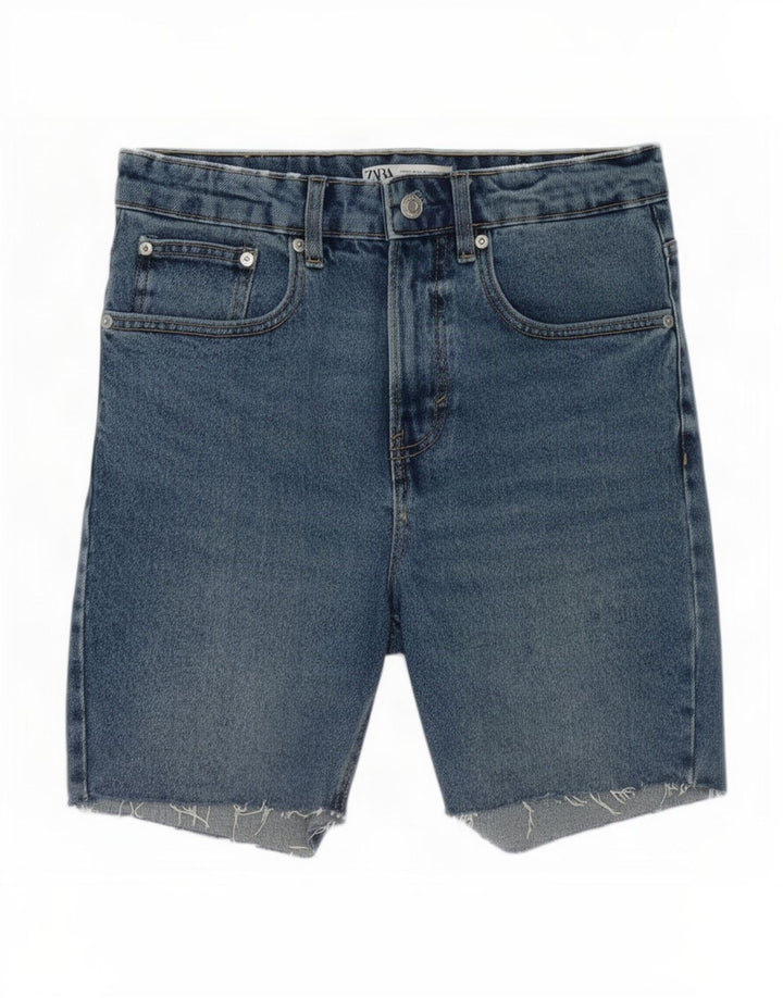 Zara Herren Jeansshorts EU 38 Small W30 Blau