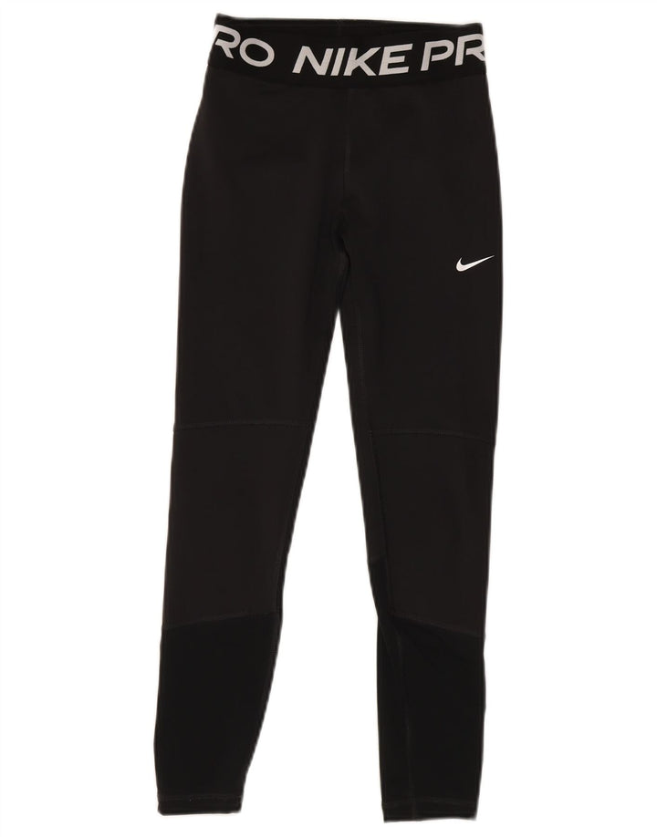 NIKE Dri-Fit-Grafik-Leggings für Mädchen, 10–11 Jahre, mittleres schwarzes Polyester