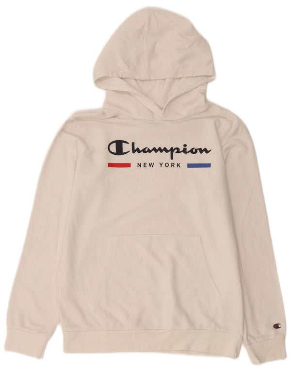 Champion Kapuzenpullover mit Grafik für Jungen, 13–14 Jahre, XL, weiße Baumwolle