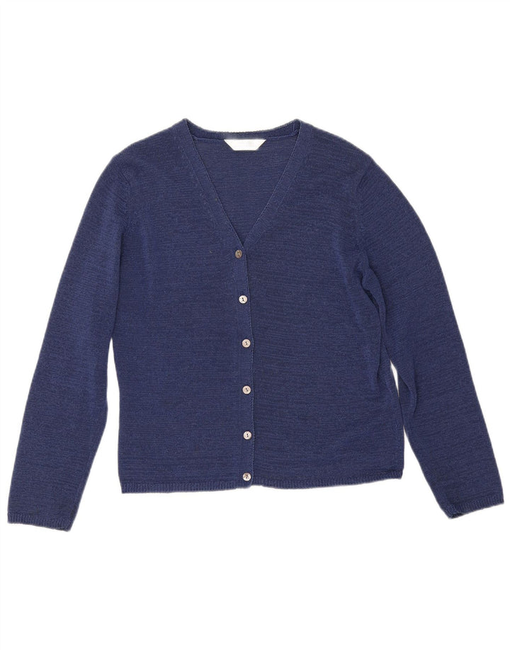 Marks & Spencer Damen Crop Cardigan Pullover UK 14 Large Marineblau