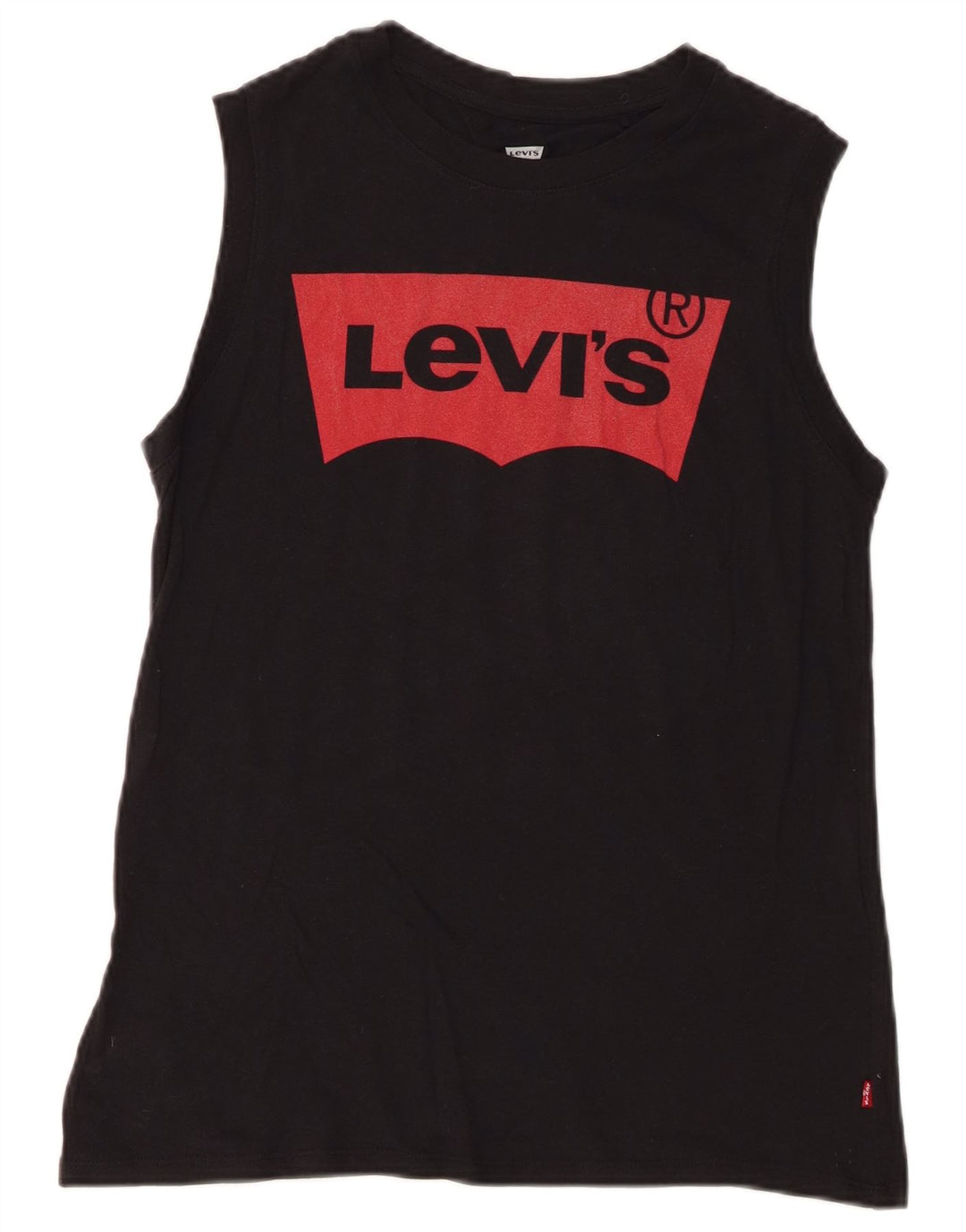 Levi's Damen Graphic Vest Top UK 10 Small Schwarz Baumwolle