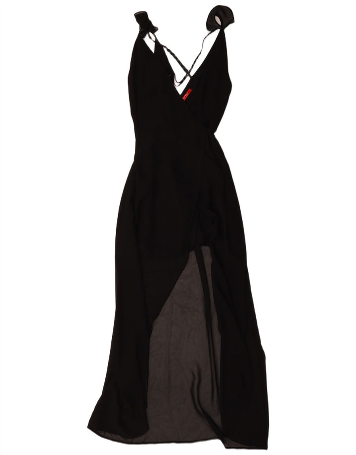 Guess Damen Ärmelloses Maxikleid UK 14 Medium Schwarz Polyester