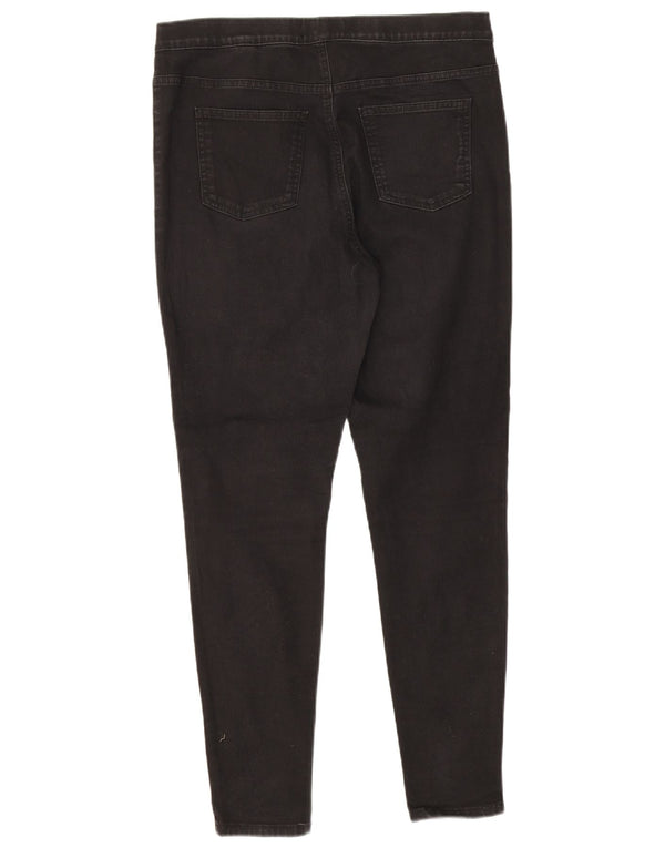 Marks & Spencer Damen-Röhrenjeans mit hoher Taille, UK 14, Größe L, W31, L27, Schwarz