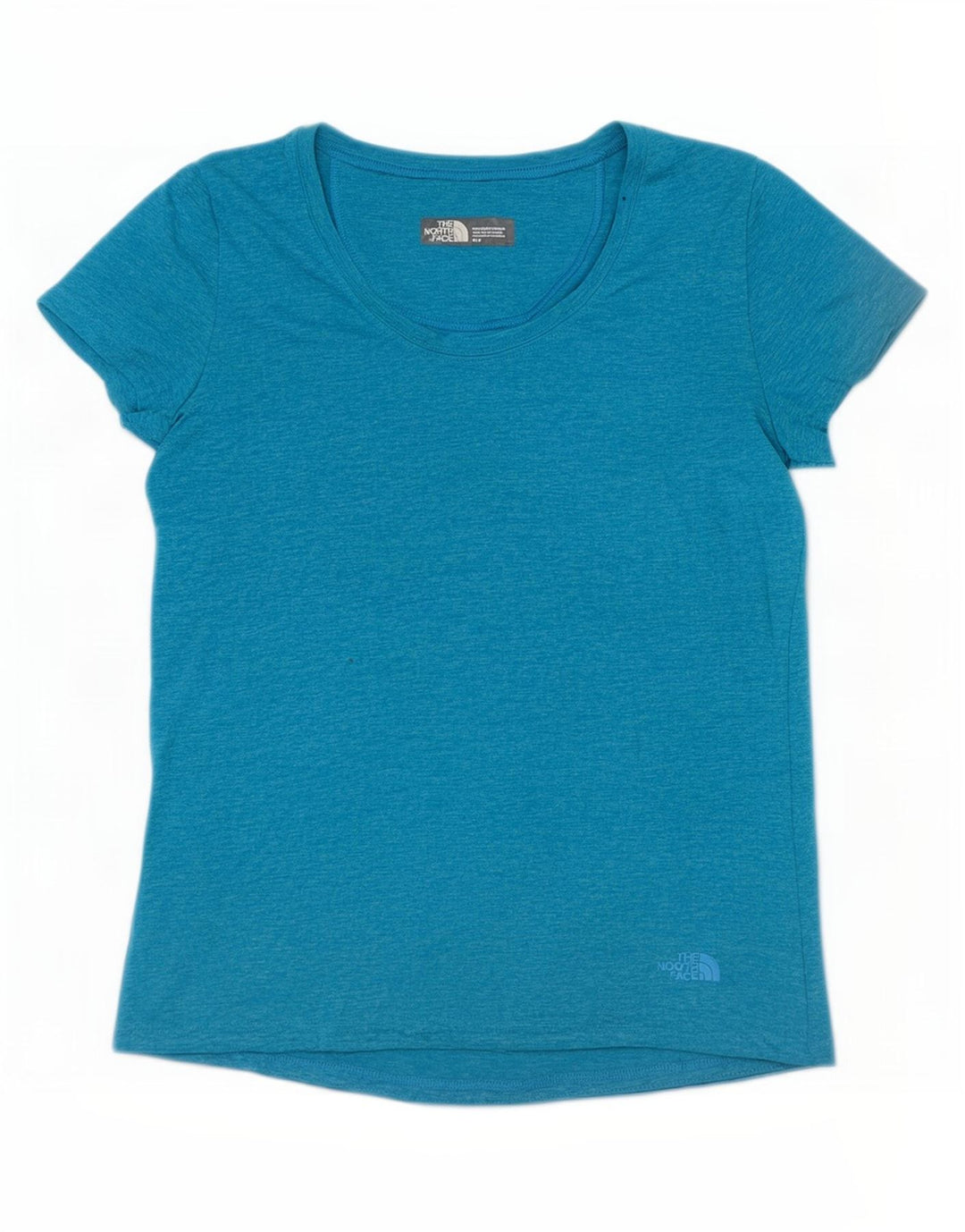 The North Face Damen T-Shirt Top UK 12 Mittelblau meliertes Polyester