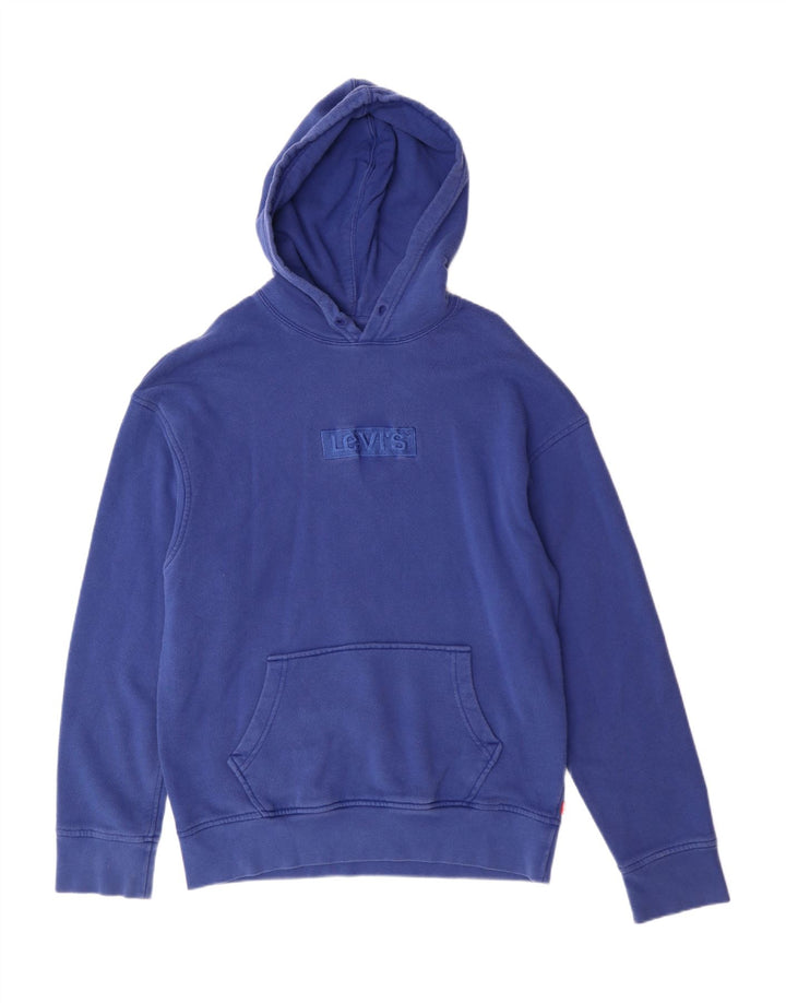 Levi's Herren-Kapuzenpullover mit Grafik, mittelblaue Baumwolle