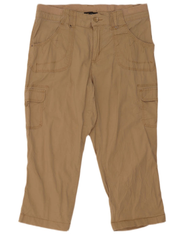 Lee Damen Cargo Caprihose US 14 Large W32 L22 Beige Baumwolle