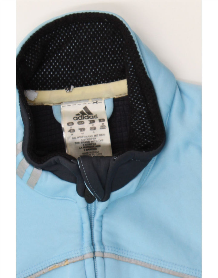 ADIDAS Womens Tracksuit Top Jacket UK 12 Medium Blue Colourblock Polyester Vintage Adidas and Second-Hand Adidas from Messina Hembry 