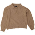 Marks & Spencer Damen Crop Polo Neck Pullover Pullover UK 14 Mittelbeige