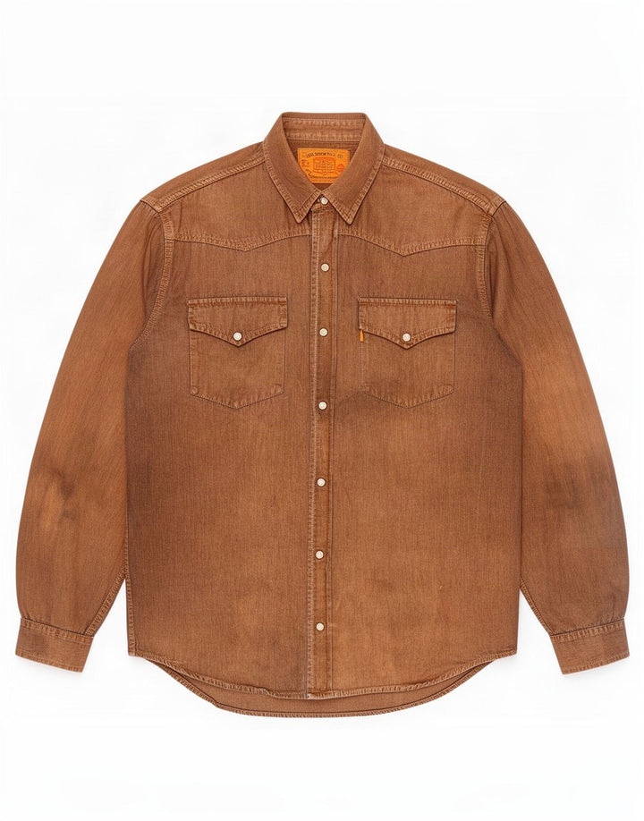 Levi's Herren-Jeanshemd aus mittelbrauner Baumwolle