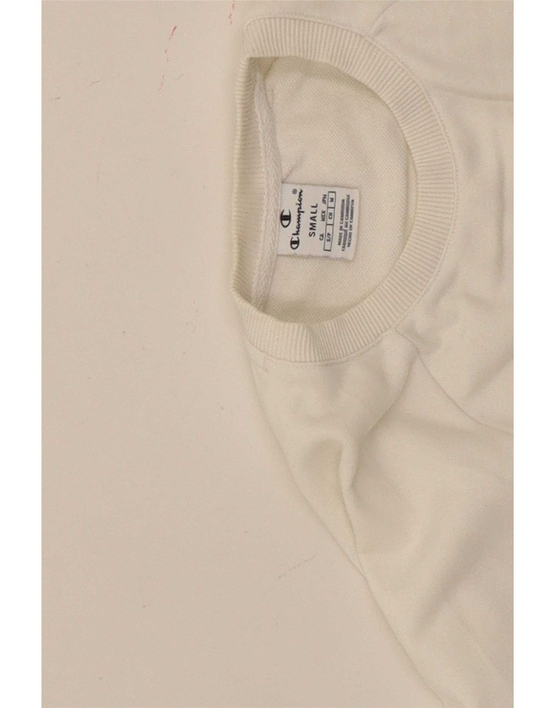 Champion Damen Übergroßes Crop Graphic Top Langarm UK 10 Small Weiß