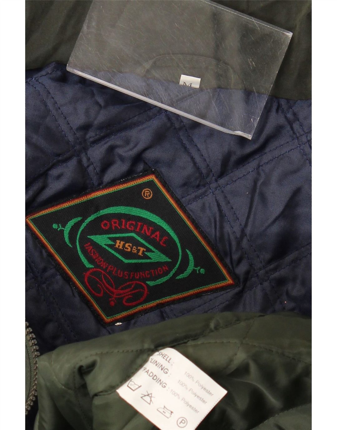 Vintage Herren Graphic Loose Fit Utility Jacke UK 38 Medium Khaki Polyester