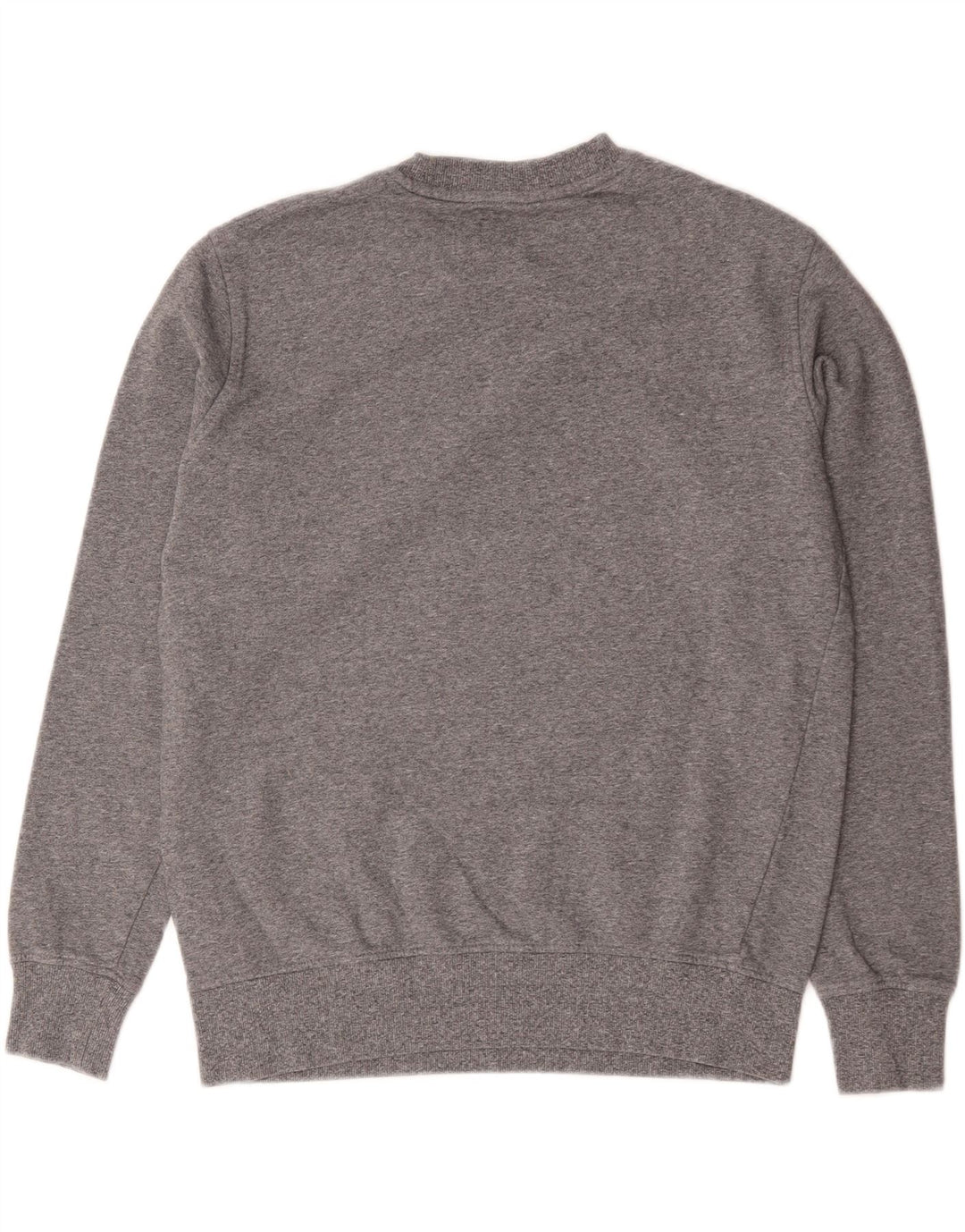 Marks & Spencer Herren-Sweatshirt-Pullover aus mittelgrau gefleckter Baumwolle