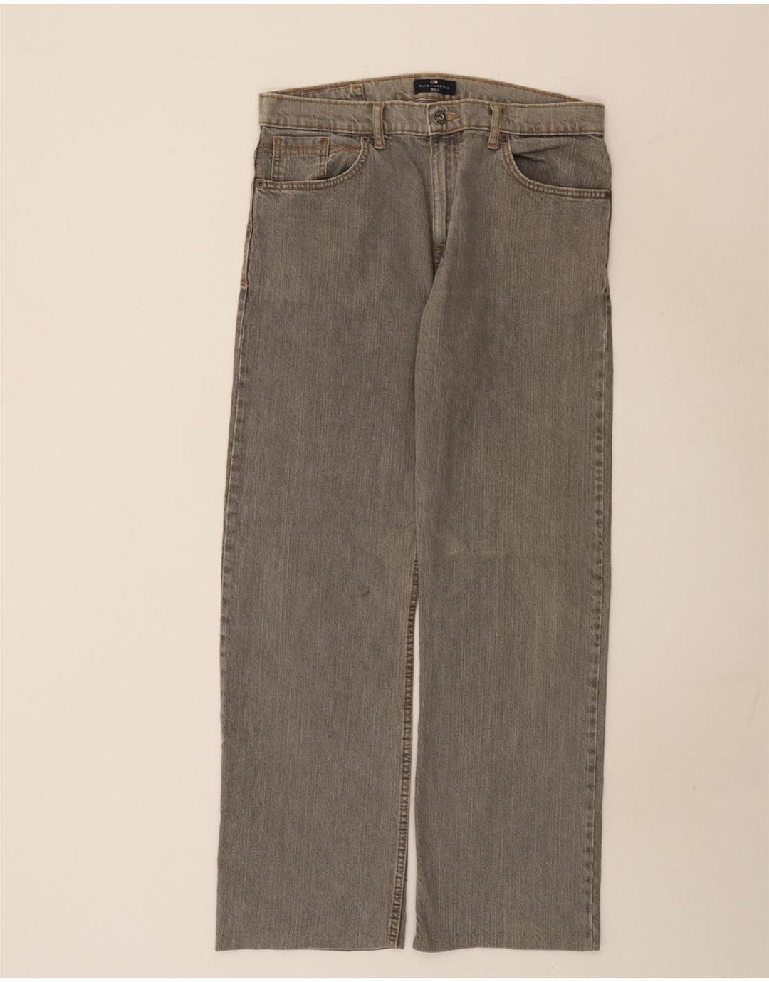 Marks & Spencer Herren Straight Jeans W34 L31 Graue Baumwolle