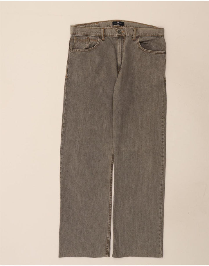 Marks & Spencer Herren Straight Jeans W34 L31 Graue Baumwolle