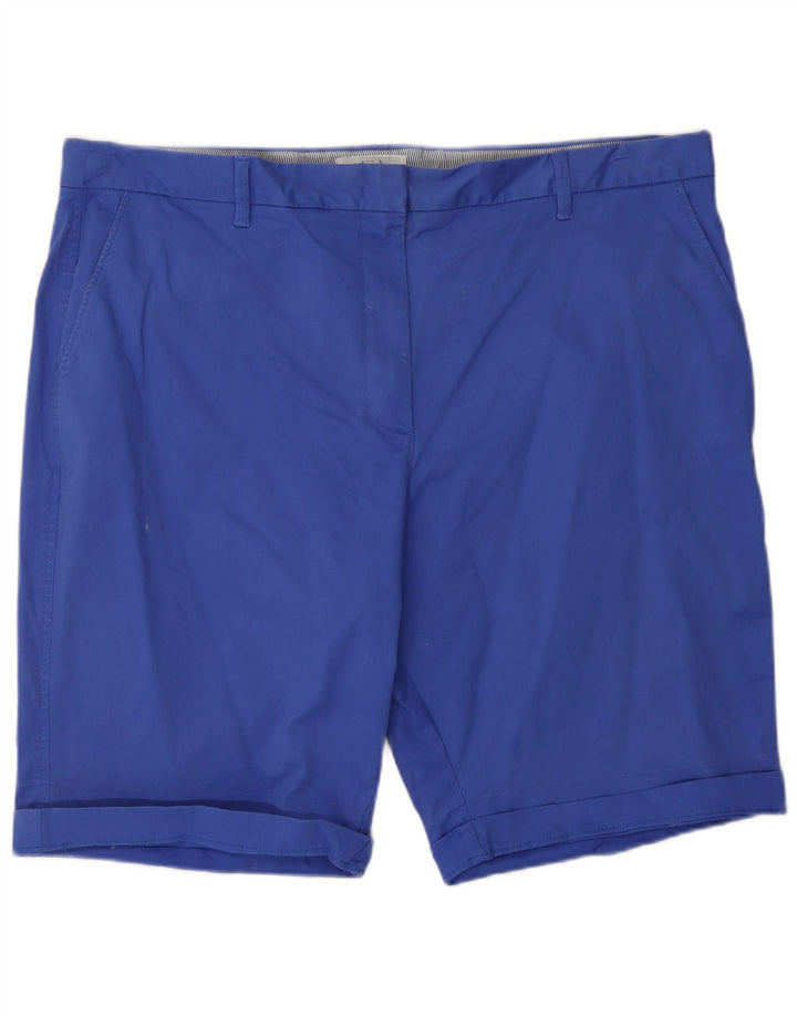 MARKS & SPENCER Damen Chinoshorts UK 22 3XL W42 Blaue Baumwolle