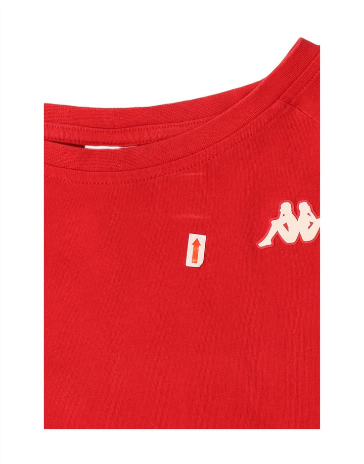 KAPPA Mens Graphic T-Shirt Top Small Red Cotton