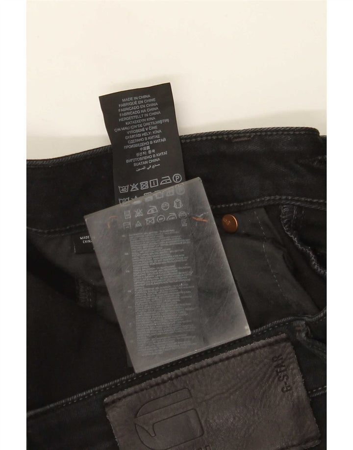 G-Star Herren Slim Jeans W32 L32 Schwarze Baumwolle