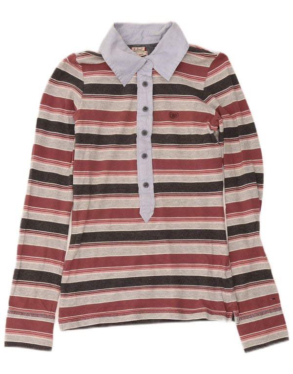 Tommy Hilfiger Damen Rugby-Poloshirt mit Grafik, UK 6 XS, mehrfarbig