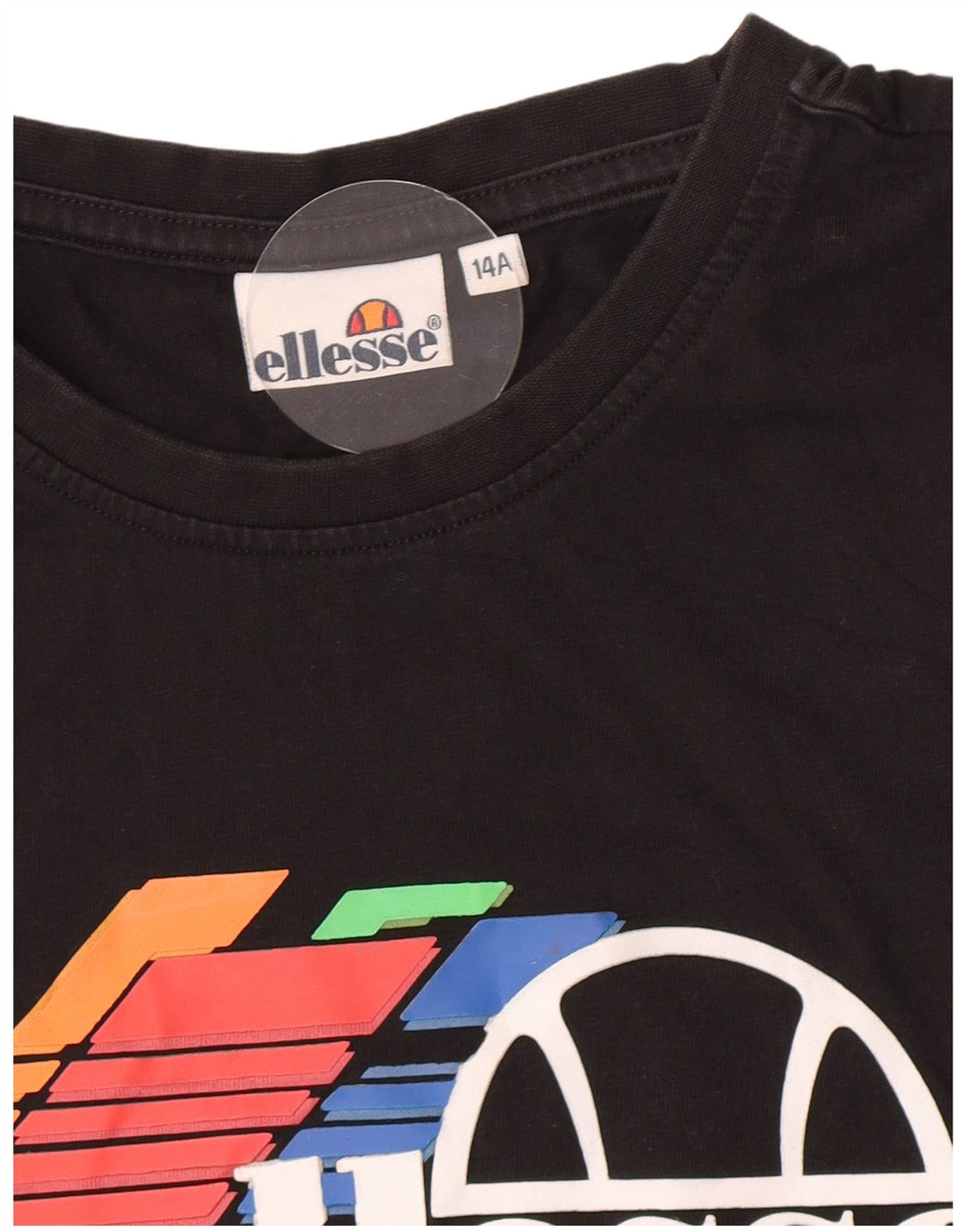 Ellesse Jungen Graphic Graphic T-Shirt Top 13-14 Jahre Schwarz