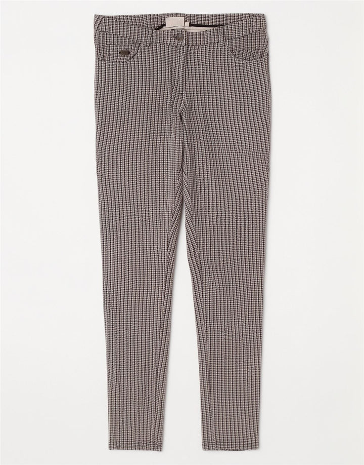 Ellesse Slim-Freizeithose für Damen, mittelgroß, W30, L28, graue Hahnentritt-Viskose