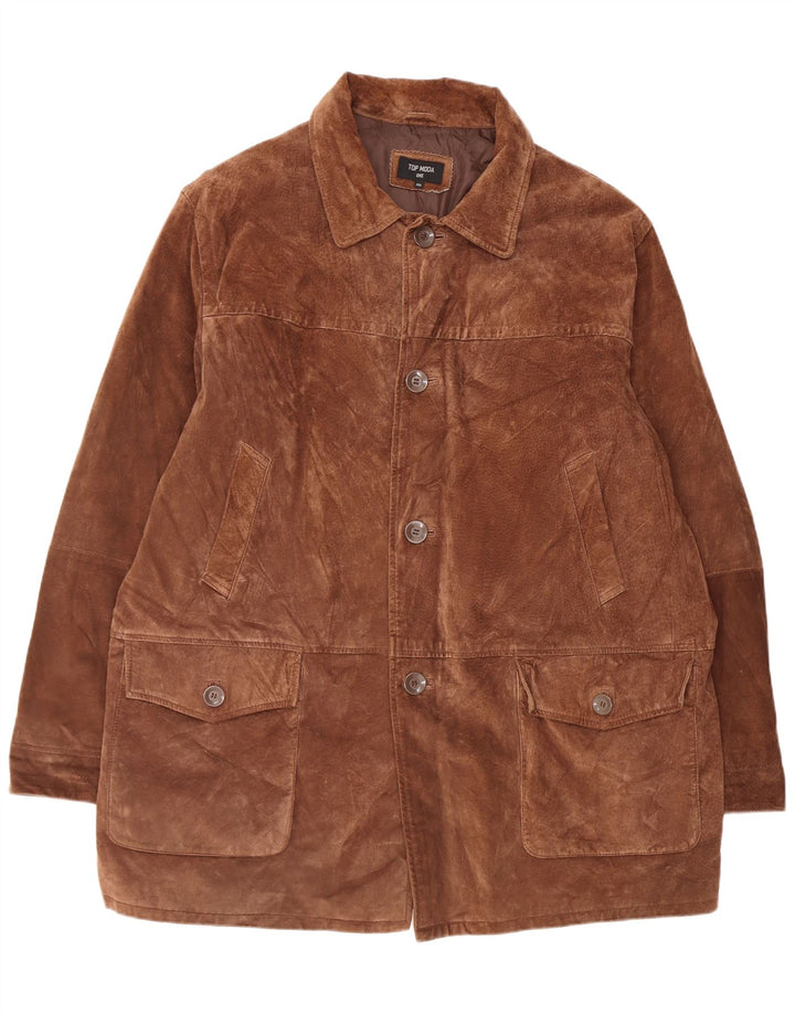 Vintage Herren Wildlederjacke Größe 60 3XL Braunes Leder