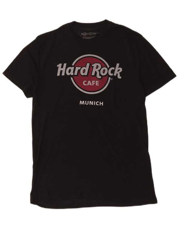 Hard Rock Cafe Herren Munich Graphic T-Shirt Top Medium Schwarz
