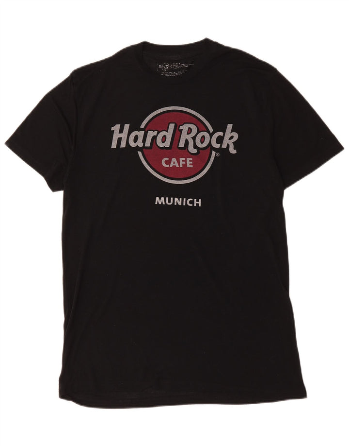 Hard Rock Cafe Herren Munich Graphic T-Shirt Top Medium Schwarz