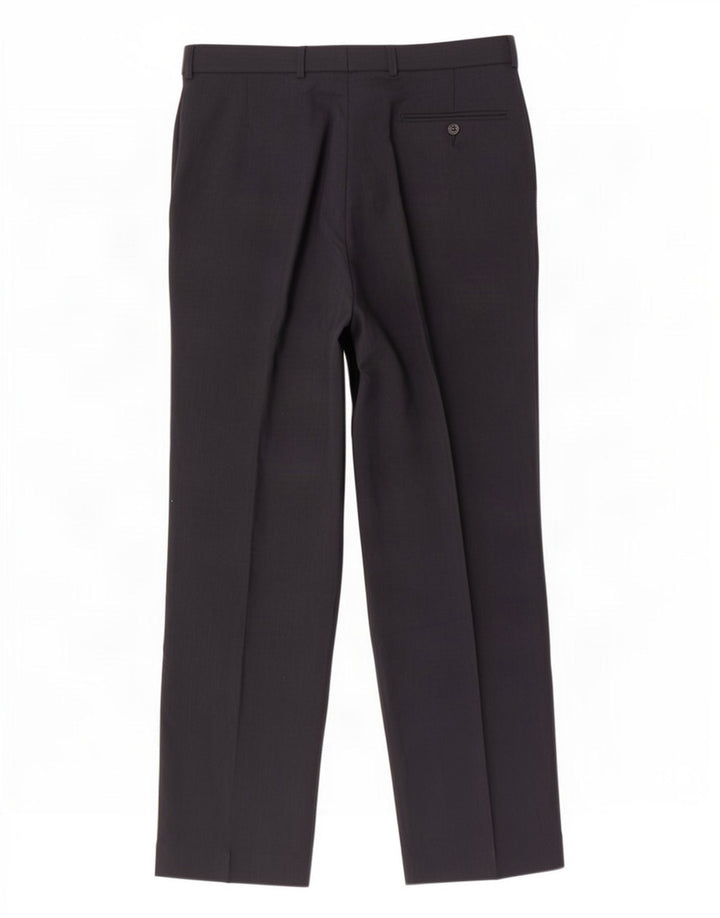 Marks & Spencer Herren-Anzughose mit Pegged-Anzug, W34 L33, marineblaues Polyester