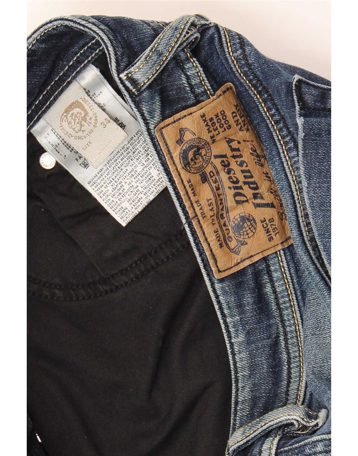 Diesel Herren Bootcut Jeans W34 L30 Marineblaue Baumwolle