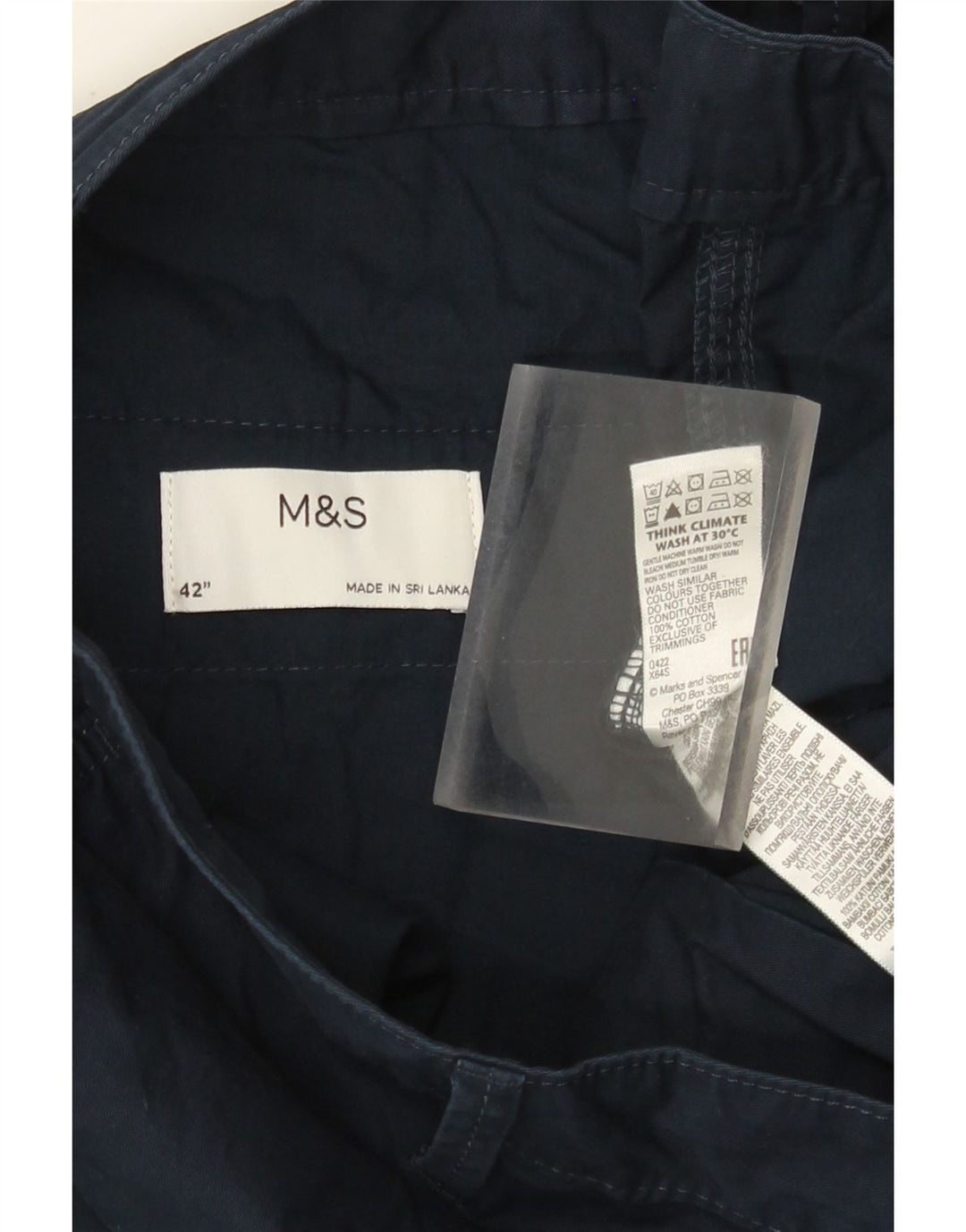 Marks & Spencer Herren Cargoshorts W42 2XL Marineblau Baumwolle