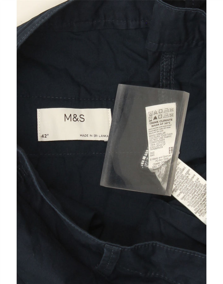 Marks & Spencer Herren Cargoshorts W42 2XL Marineblau Baumwolle