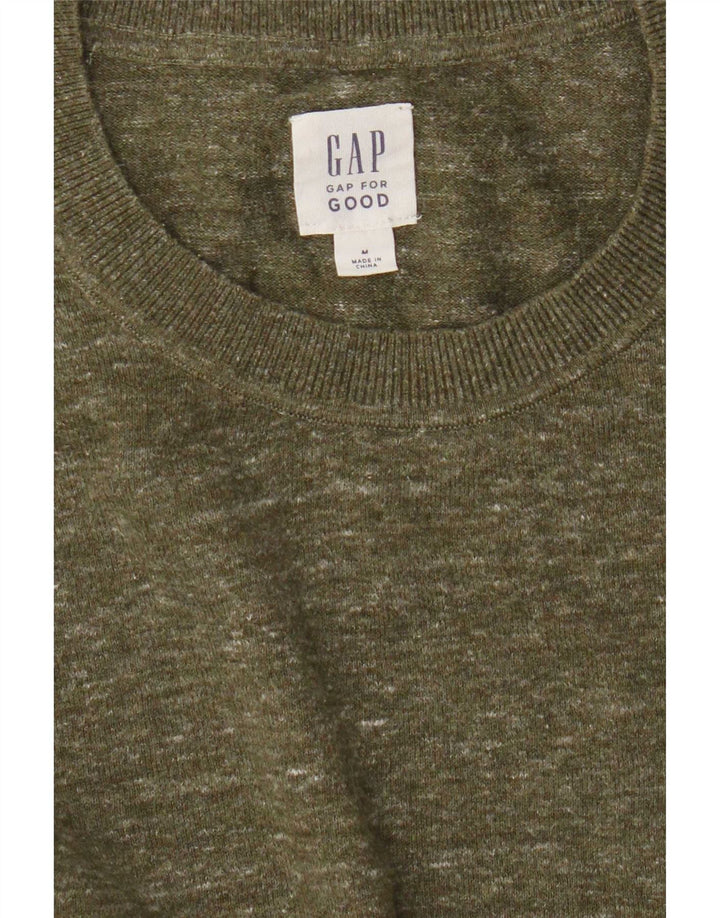 Gap Herren-Pullover mit Rundhalsausschnitt, mittelkhakifarben meliert