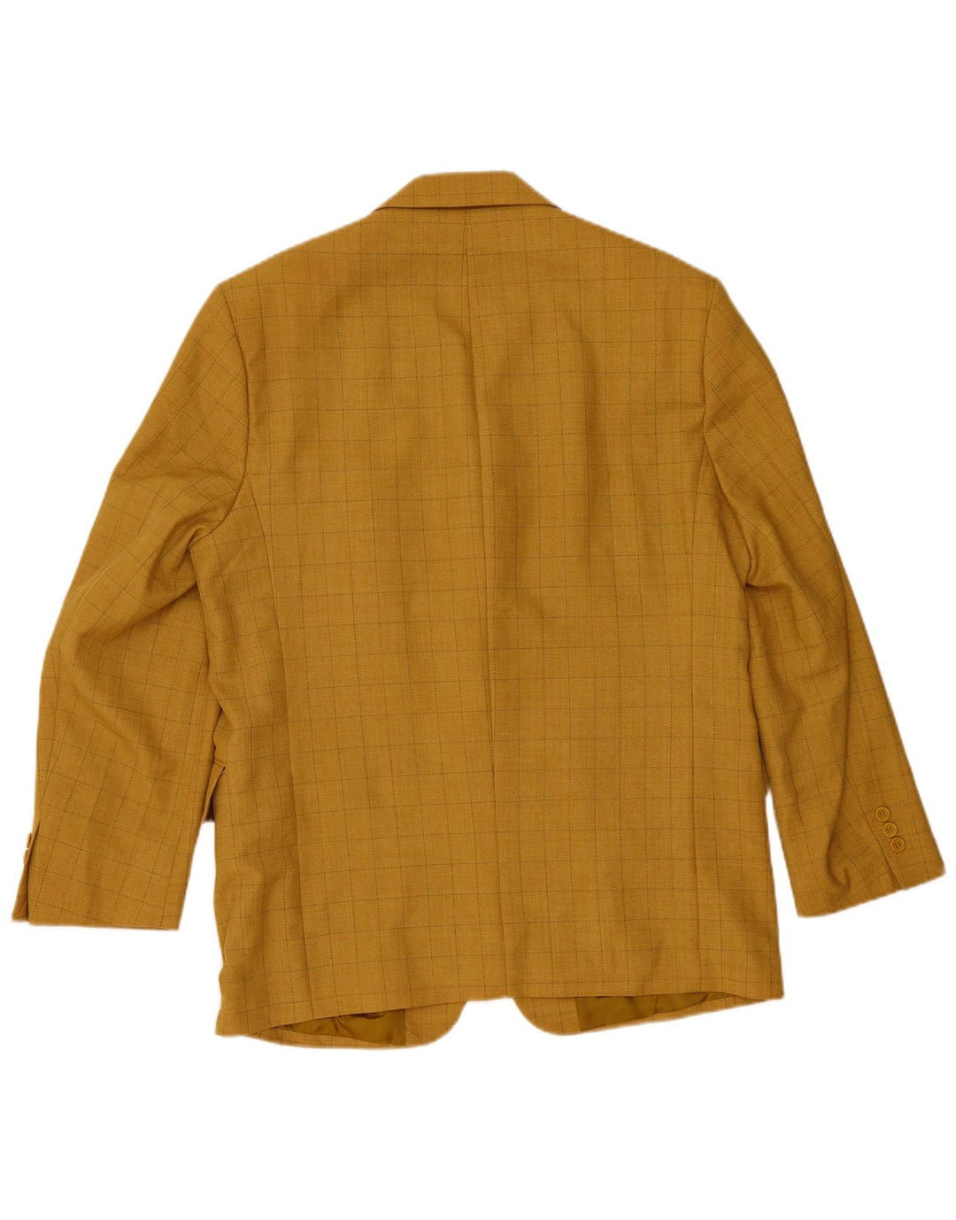 ST. BERNARD Mens 3 Button Blazer Jacket UK 42 XL Yellow Check Polyester