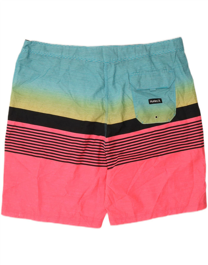 HURLEY Herren Badeshorts XL Mehrfarbig gestreift