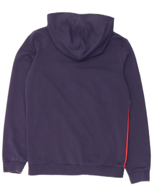 Puma Jungen-Kapuzenpullover mit Reißverschluss, 13–14 Jahre, blauer Farbblock