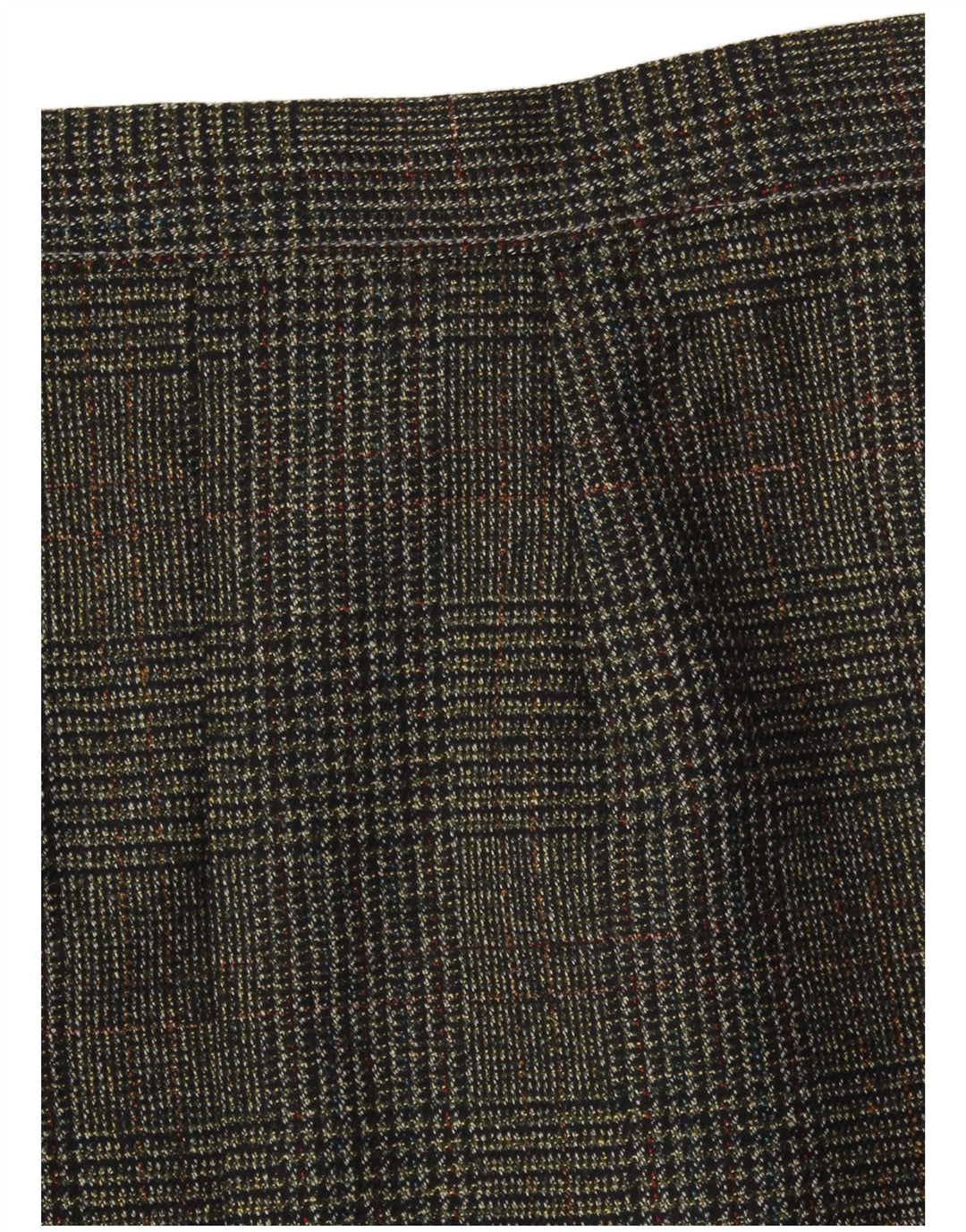 VINTAGE Womens A-Line Skirt W32 Large  Green Houndstooth