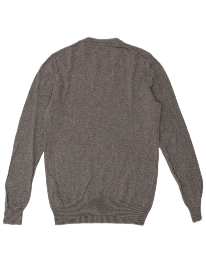 Lyle & Scott Herren-Pullover mit Rundhalsausschnitt, XS, graue Baumwolle