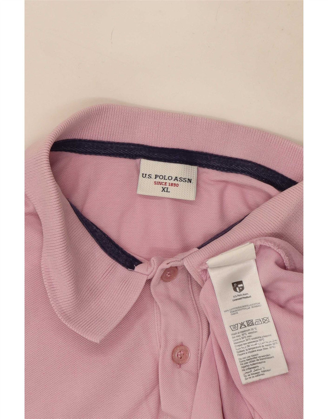 U.S. Polo Assn. Herrenhemd XL aus rosa Baumwolle