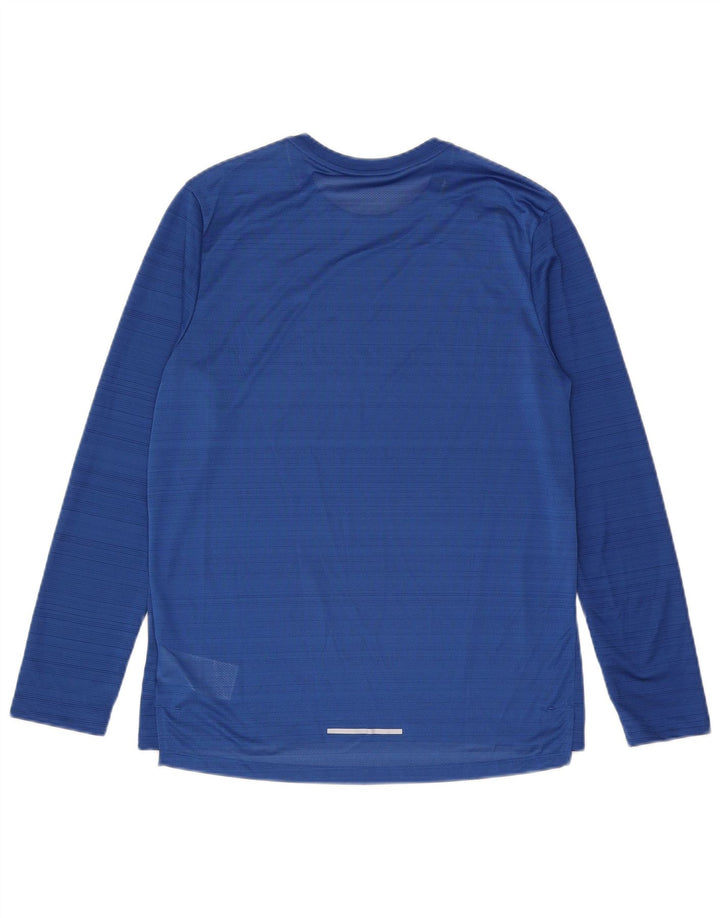 Nike Herren Dri Fit Top Langarm Mittelblau gestreift Polyester