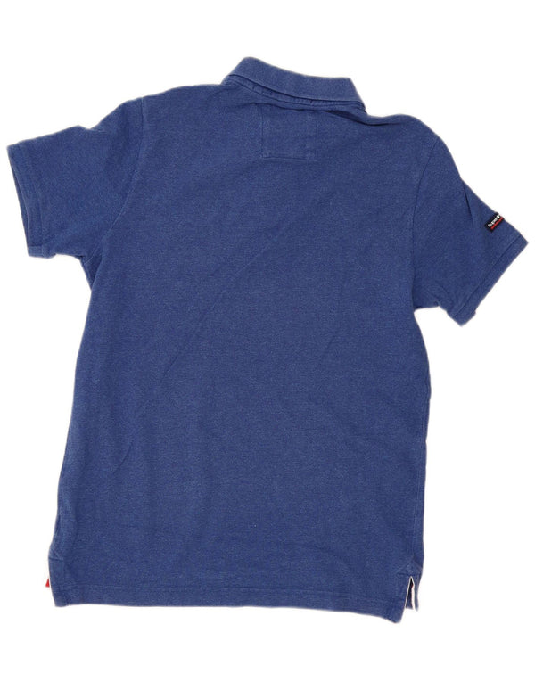 Superdry Herren-Poloshirt XL aus blauer Baumwolle