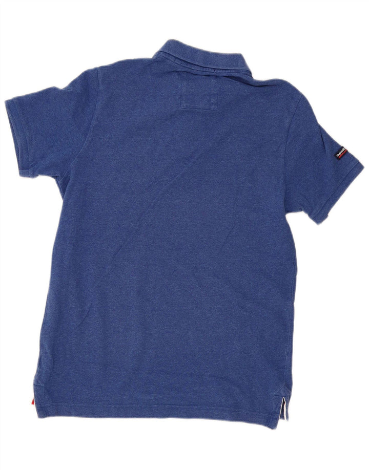 Superdry Herren-Poloshirt XL aus blauer Baumwolle