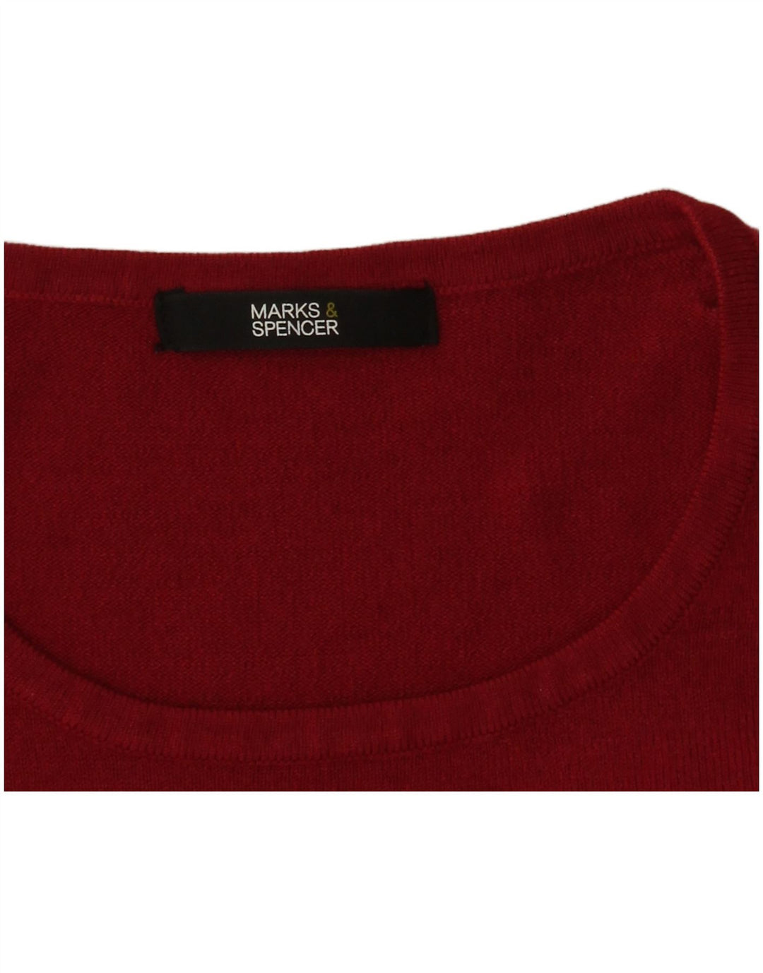 Marks & Spencer Herren-Pullover mit U-Boot-Ausschnitt, Größe L, Rot