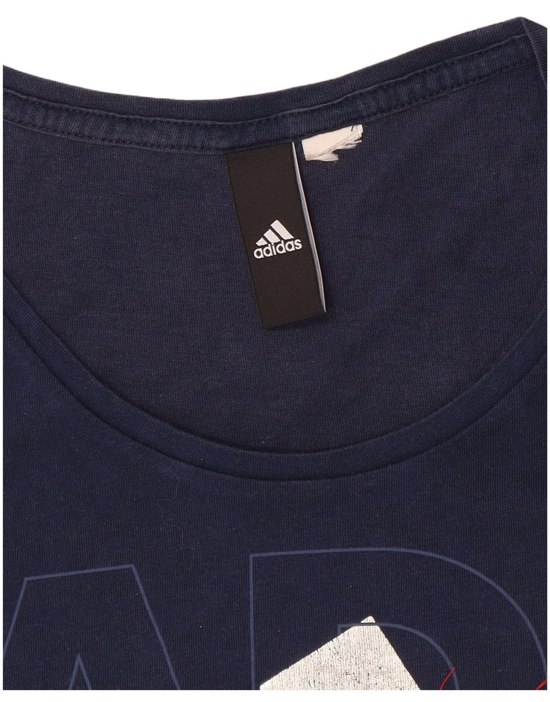 Adidas Damen Graphic T-Shirt Top UK 12 Medium Marineblau