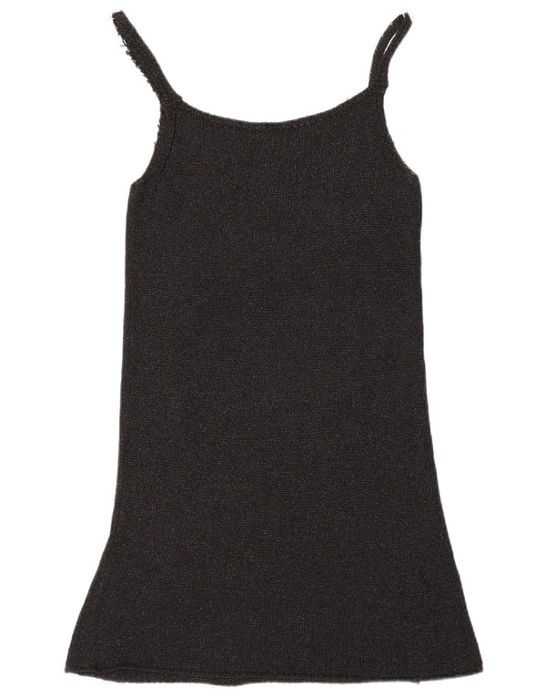 Benetton Damen Slip-Kleid UK 10 Small Schwarz