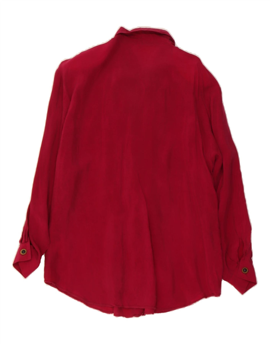 VINTAGE Womens Shirt Blouse UK 12 Medium Red Viscose Vintage Vintage and Second-Hand Vintage from Messina Hembry 