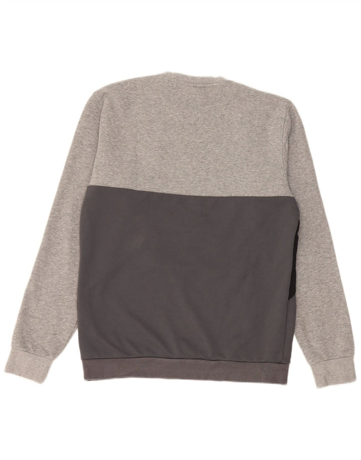 ADIDAS Herren Sweatshirt Pullover Small Grau Colourblock Baumwolle