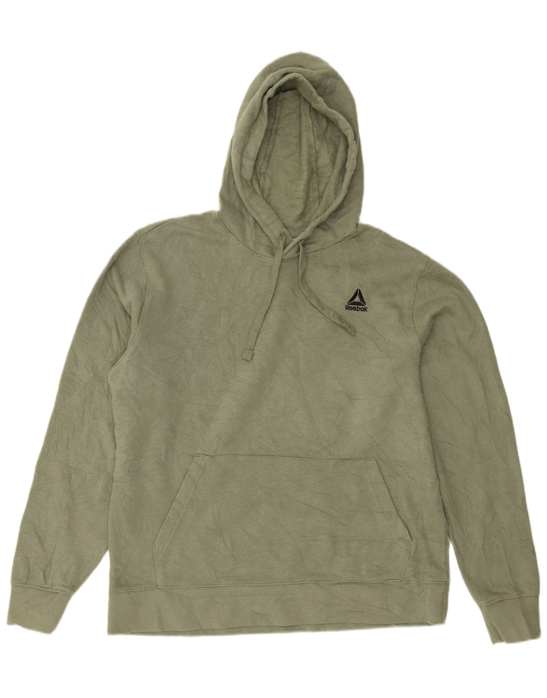 Reebok Herren Kapuzenpullover aus mittelgrüner Baumwolle