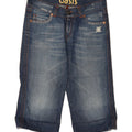 OASIS Womens Distressed Denim Bermuda Shorts US 12 Large W34  Blue Cotton Vintage Oasis and Second-Hand Oasis from Messina Hembry 