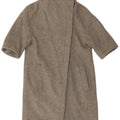 ZARA Womens Oversized Short Sleeve Overcoat UK 6 XS Grey Polyester